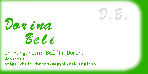 dorina beli business card